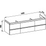 Тумба под раковину LAUFEN PALACE 150x47 белый 4.0135.4.075.475.1